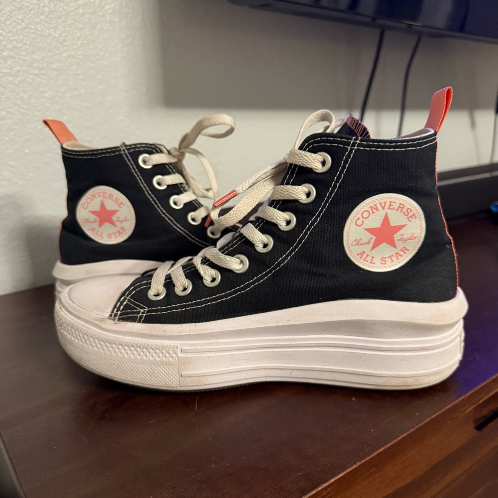 Converse Women's Black High-Top Platform Sneakers US 5